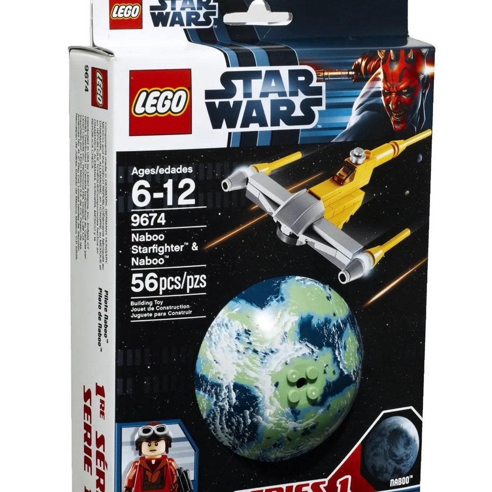 Retired Set! LEGO Star Wars Naboo Starfighter Set #9674 — New In Box!